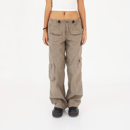 Haze Green Low Rise Cargo Pants