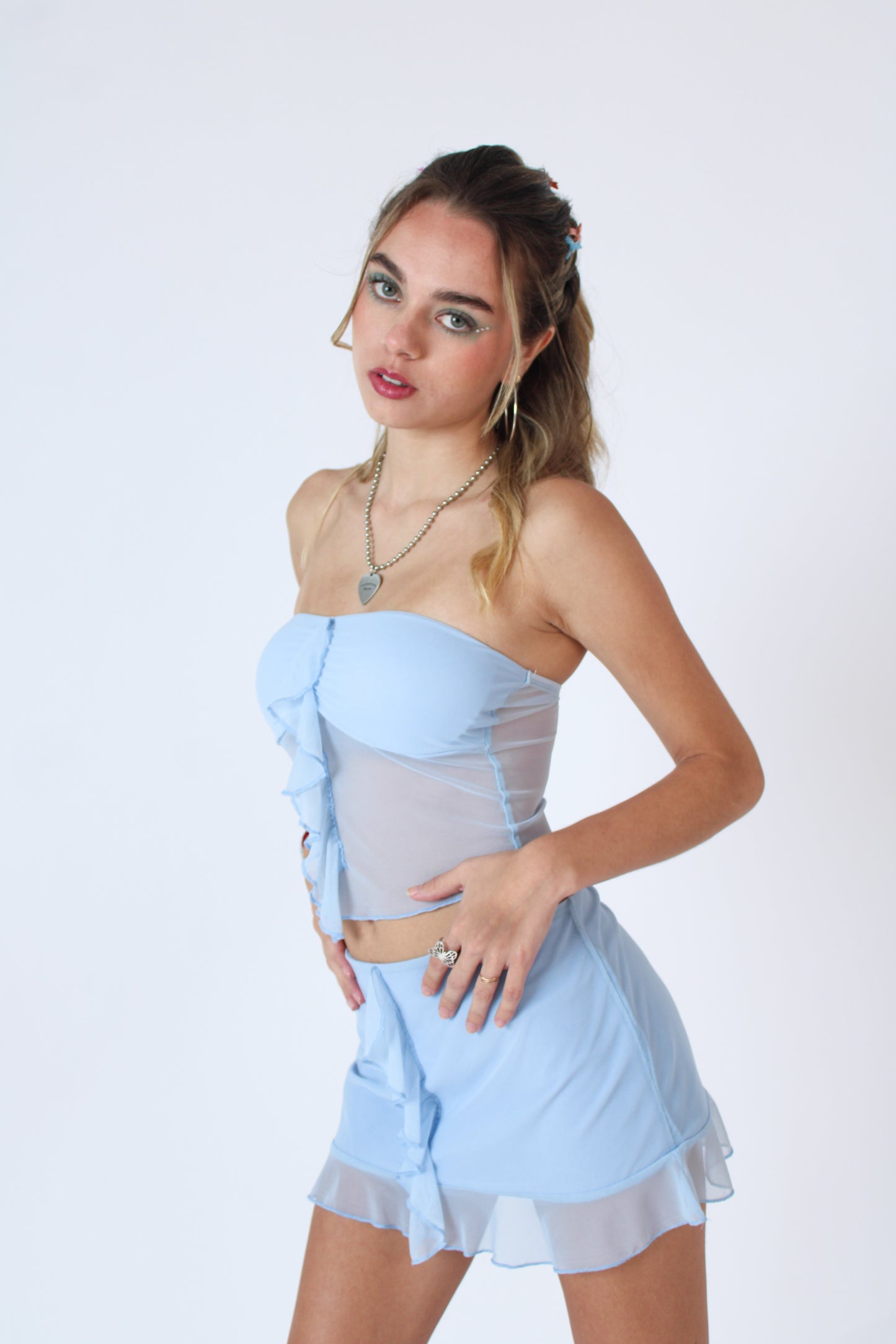 Scarlett Ruffle Mesh Mini skirt